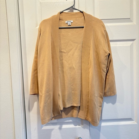 Vintage Tan Hampshire Studio Shirt and Cardigan Set - Size Medium - Picture 1 of 15